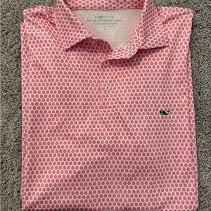 Vineyard Vines Men's Pink Patterned Polo